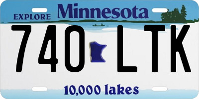 MN license plate 740LTK