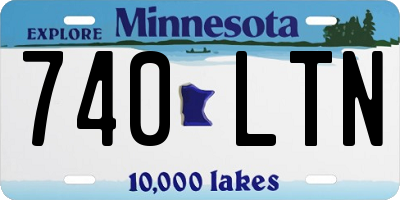 MN license plate 740LTN
