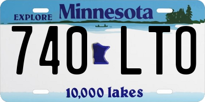 MN license plate 740LTO