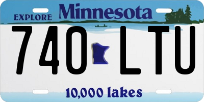 MN license plate 740LTU