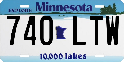 MN license plate 740LTW