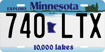 MN license plate 740LTX