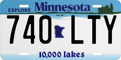MN license plate 740LTY