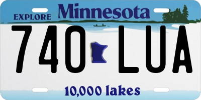 MN license plate 740LUA