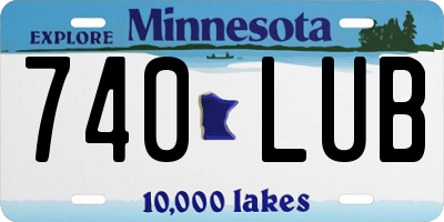 MN license plate 740LUB