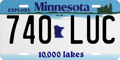 MN license plate 740LUC