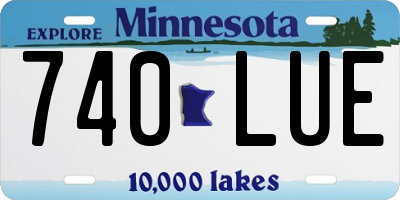 MN license plate 740LUE