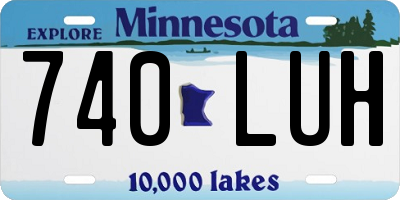 MN license plate 740LUH