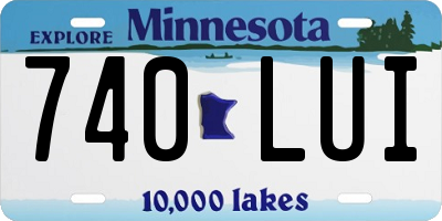 MN license plate 740LUI