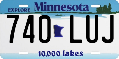 MN license plate 740LUJ