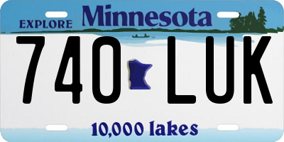 MN license plate 740LUK