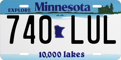 MN license plate 740LUL