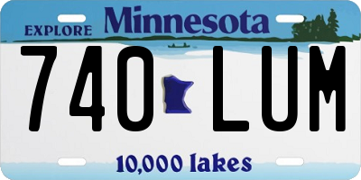 MN license plate 740LUM