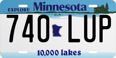 MN license plate 740LUP