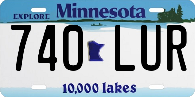 MN license plate 740LUR