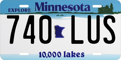 MN license plate 740LUS