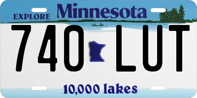 MN license plate 740LUT
