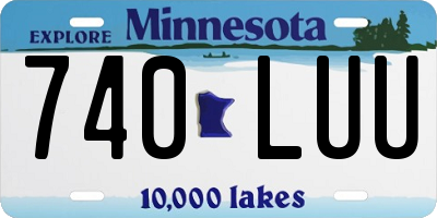 MN license plate 740LUU