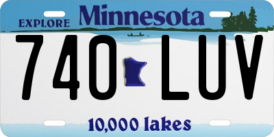 MN license plate 740LUV