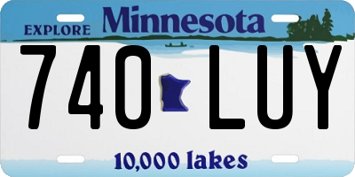 MN license plate 740LUY