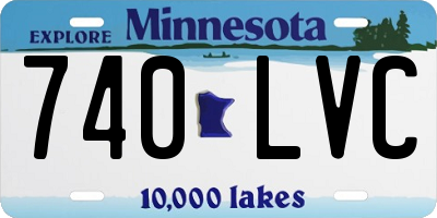 MN license plate 740LVC