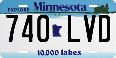 MN license plate 740LVD