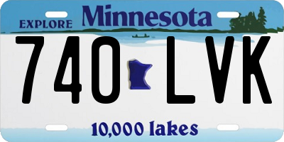 MN license plate 740LVK