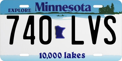 MN license plate 740LVS