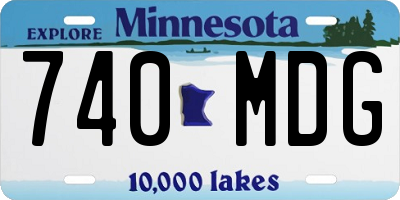 MN license plate 740MDG
