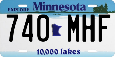 MN license plate 740MHF