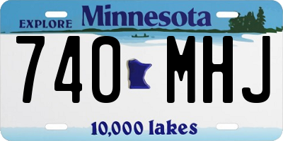 MN license plate 740MHJ