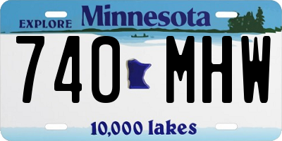 MN license plate 740MHW
