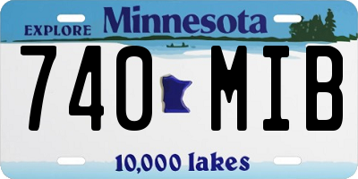 MN license plate 740MIB