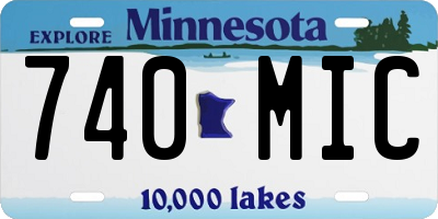 MN license plate 740MIC