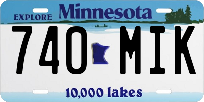 MN license plate 740MIK