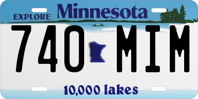 MN license plate 740MIM
