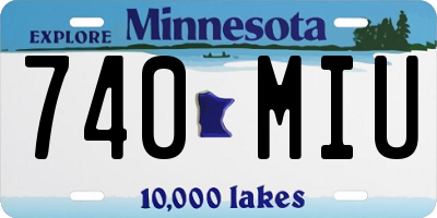 MN license plate 740MIU