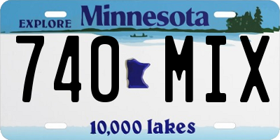MN license plate 740MIX
