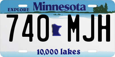 MN license plate 740MJH