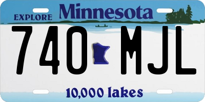MN license plate 740MJL