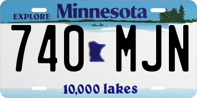 MN license plate 740MJN