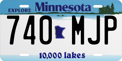 MN license plate 740MJP