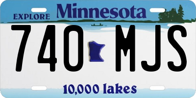 MN license plate 740MJS