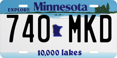 MN license plate 740MKD