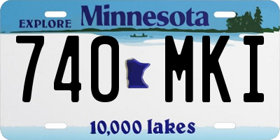MN license plate 740MKI