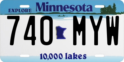 MN license plate 740MYW