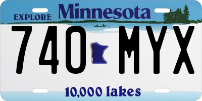 MN license plate 740MYX