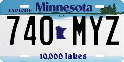 MN license plate 740MYZ