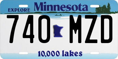 MN license plate 740MZD