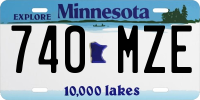 MN license plate 740MZE